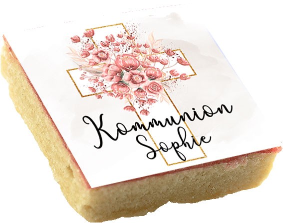 Motiv-Kekse zur Kommunion oder Konfirmation - Rosenkreuz