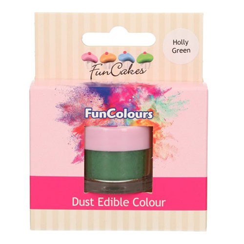 FunCakes essbare FunColours Puderfarbe - Holly Green