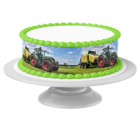 Cake ribbon Tractor edible - 4 pieces á 24cm x 5cm Cake ribbon Tractor edible - 4 pieces á 24cm x 5cm