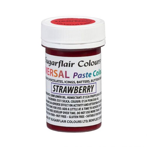 Sugarflair Universal-Pastenfarben in Erdbeerrot - 22g