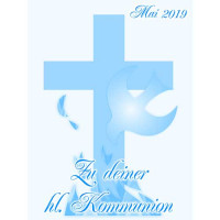 Tortenbild Kommunion - Konfirmation Rechteckig Motiv Kreuz Blau Tortenbild Kommunion - Konfirmation Rechteckig Motiv Kreuz Blau