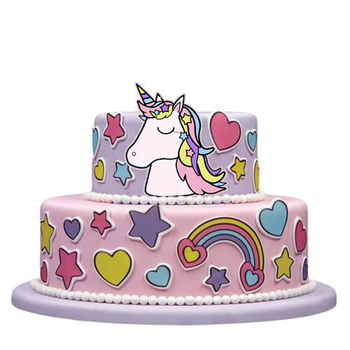 Fondant Cake Tattoo - Unicorn