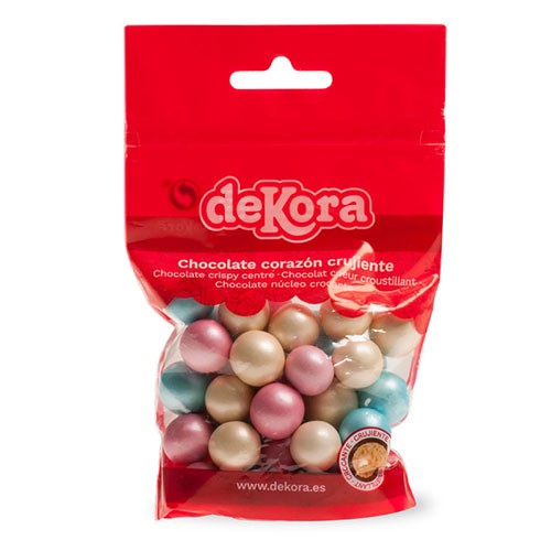 Schokoladen-Crispi-Kugeln - Perlmuttfarben - 100g