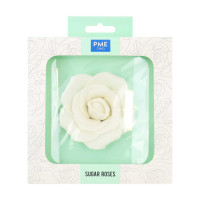 PME White Sugar Roses - 90mm - 1 pc PME White Sugar Roses - 90mm - 1 pc