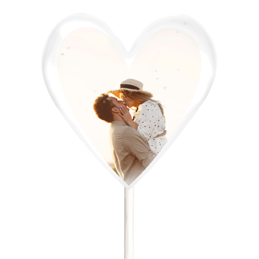 Herz-Fotololli mit eigenem Foto