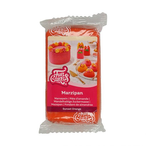 FunCakes - Marzipan - Mandelhaltige Zuckermasse - Sunset Orange - 250g