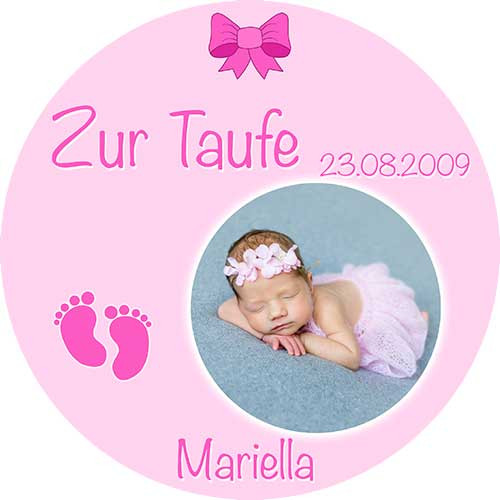 Tortenbild Taufe Rund Motiv 1