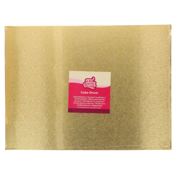 Tortenplatte Cake Board Rechteckig Gold 40x30cm