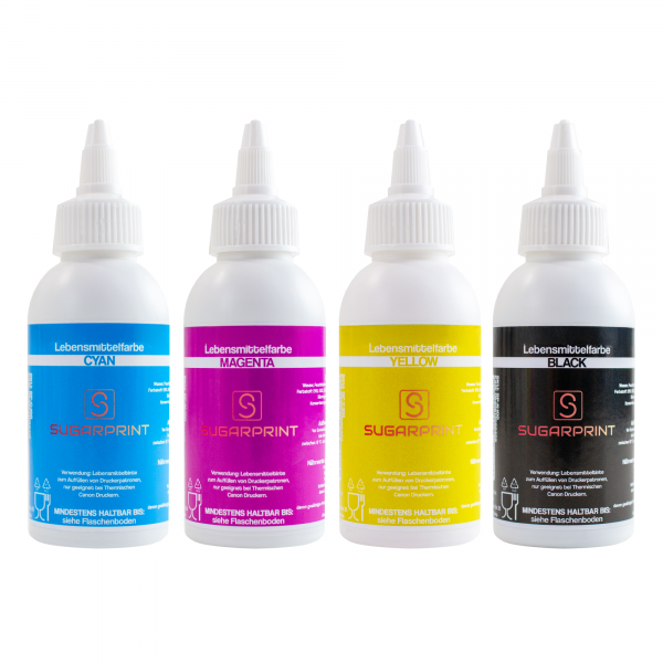 CYMK Lebensmitteltinte 100ml Set