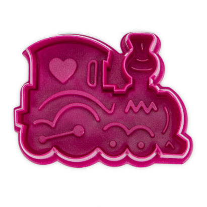 embossed cookie cutter with ejector - Locomotive