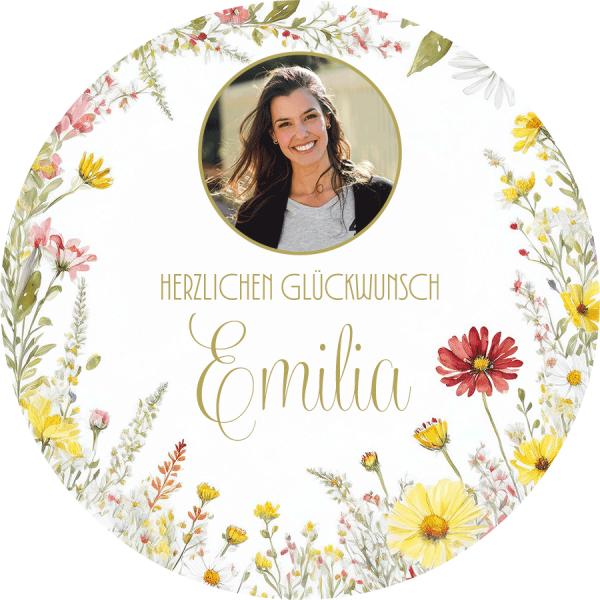 Tortenbild Geburtstag - Wildblumen