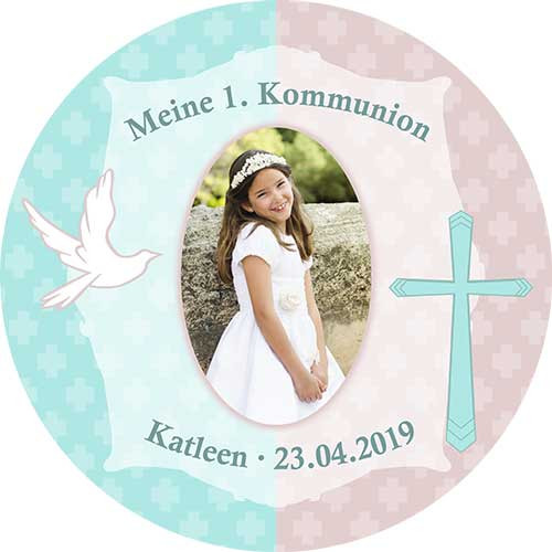 Tortenbild Kommunion - Konfirmation Rund Motiv 21