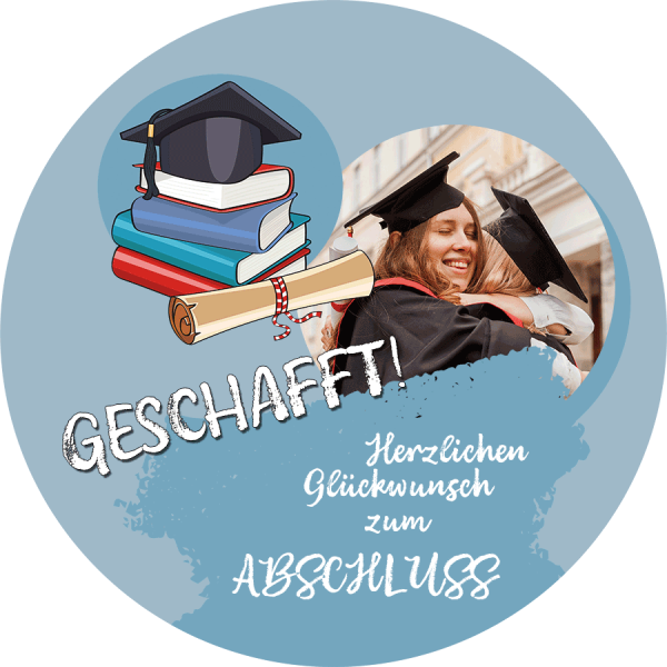 Tortenbild Abschluß - Geschafft