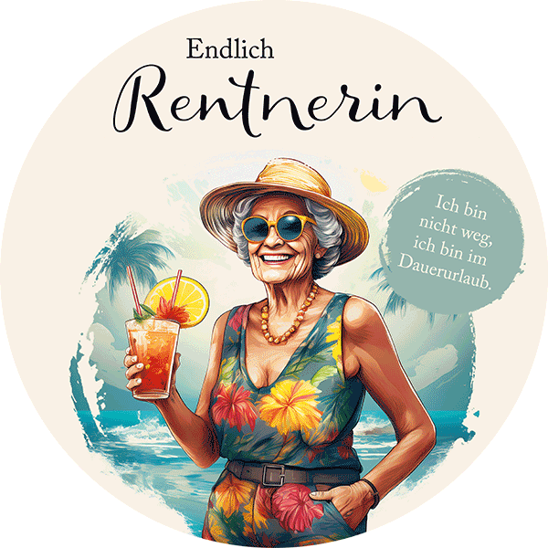 Tortenbild Rente - Endlich Rentnerin