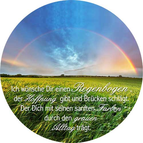Picture Cake Topper Rainbow Round