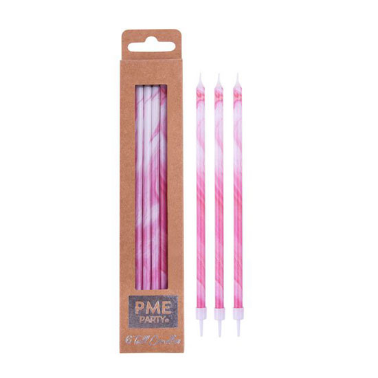 Extra Large Candles - Pink Marble Candles