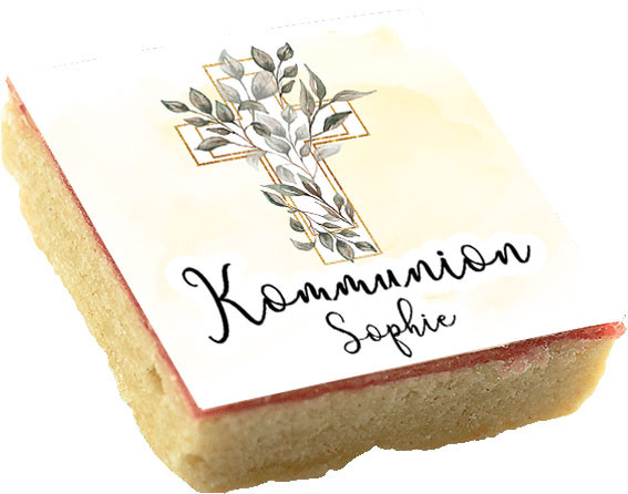 Motiv-Kekse - Kommunion - Eucalyptus Gelb