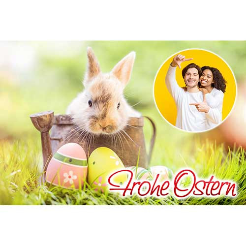 Picture Cake Topper Easter motif bunny Rectangular