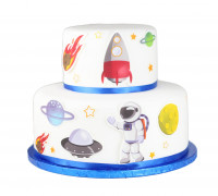Fondant Kuchen-Tattoo - Weltall Fondant Kuchen-Tattoo - Weltall