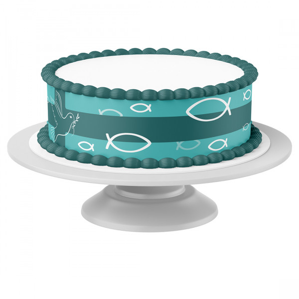 Tortenband Kommunion Konfirmation 5 essbar - 4 Stück á 24cmx5cm