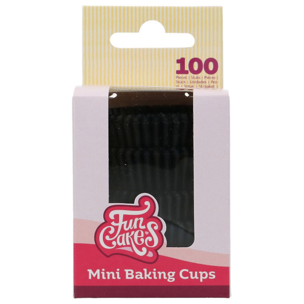 FunCakes Mini Backförmchen Schwarz - 100 Stk