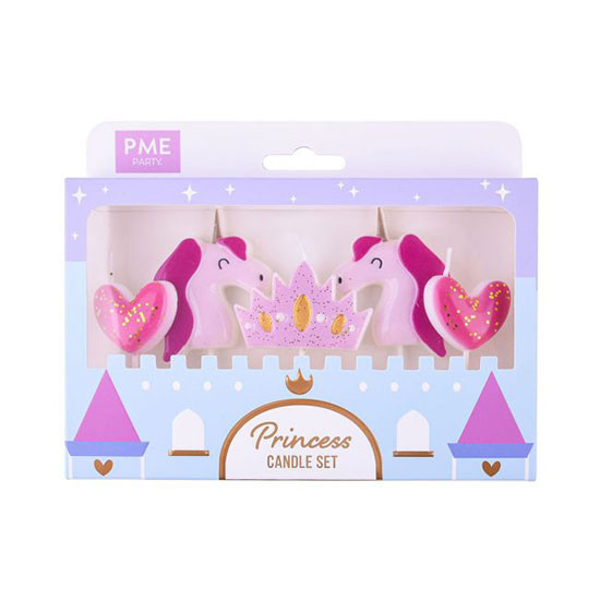 Candle set Princess and Unicorn