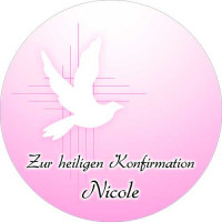 Picture Cake Topper Communion / Confirmation Round Motif Dove Pink Picture Cake Topper Communion / Confirmation Round Motif Dove Pink
