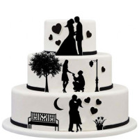 Fondant Kuchen-Tattoo - Hochzeit Fondant Kuchen-Tattoo - Hochzeit