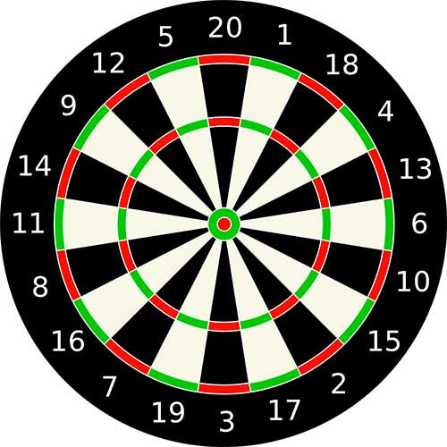 Picture Cake Topper dartboard Round