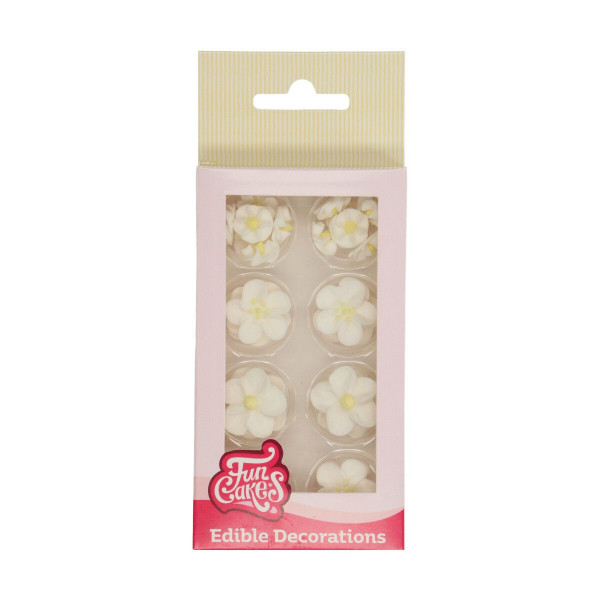 FunCakes Zuckerdekorationen - Blüten Mix Weiß Gelb