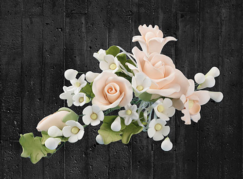 Sugar Flower Bouquet Rose Apricot