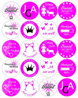 Bedruckte Oblaten JGA Braut Bedruckte Oblaten JGA Braut