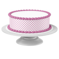 Cake edible Pink Dots - 4 Pieces á 24cmx5cm Cake edible Pink Dots - 4 Pieces á 24cmx5cm