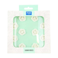 PME White Sugar Roses - 25mm - 10 pcs PME White Sugar Roses - 25mm - 10 pcs