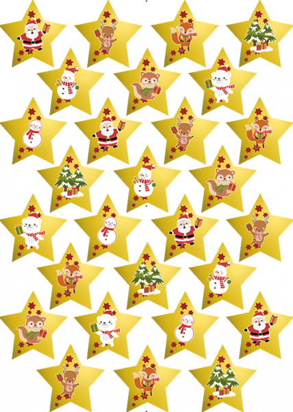 Oblaten Sterne Weihnachten