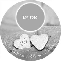 Tortenbild Silberne Hochzeit Herzen Rund Tortenbild Silberne Hochzeit Herzen Rund