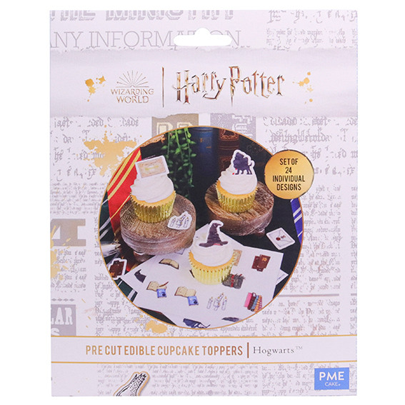 Harry Potter CupCake Topper aus Zuckerpapier - Hogwarts