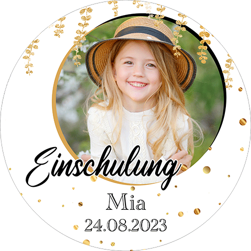 Tortenbild zur Einschulung Punkte