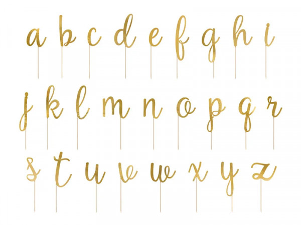 CakeTopper Alphabet Gold