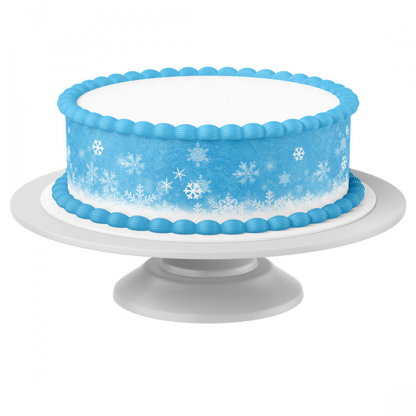 Cake Ribbon Winter edible- 4 Pieces á 24cmx5cm
