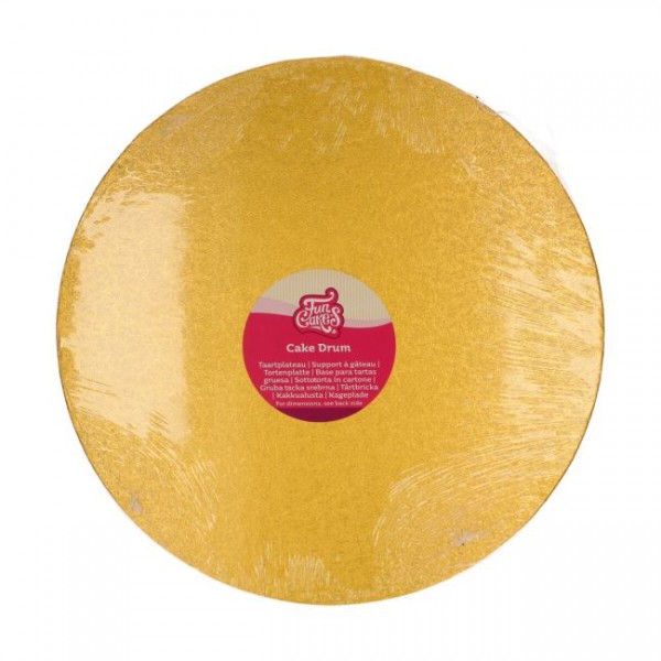 Cake Drum - Tortenplatte - Rund 35,5 Gold