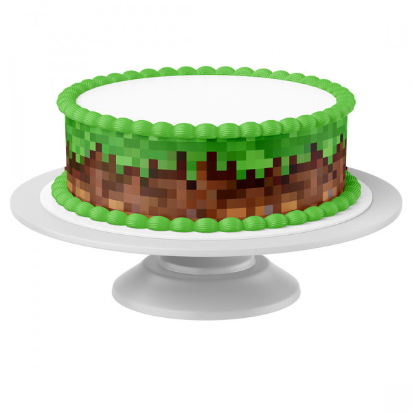 Tortenband-Pixel-Gras-essbar-4-Stück-á-24cmx5cm