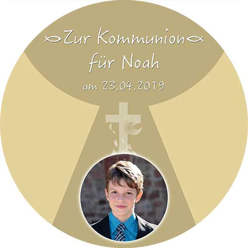 Tortenbild Kommunion - Konfirmation Rund Motiv 19