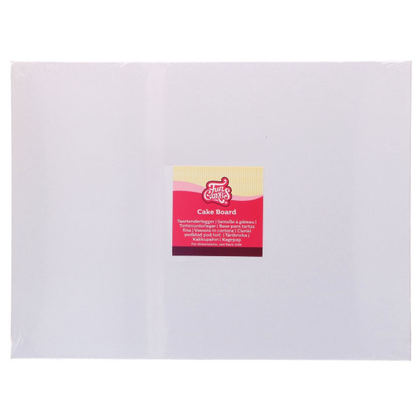 Tortenplatte Cake Board Rechteckig Weiß 40x30cm