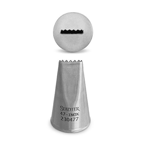 Fine Line – Star ribbon nozzle / Basketweave nozzle – smooth / jagged – #47 – small