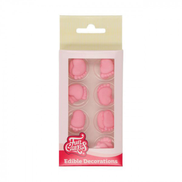 FunCakes Sugar Decoration Baby Feet pink