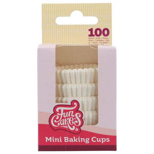 FunCakes Mini Backförmchen Weiß - 100 Stk