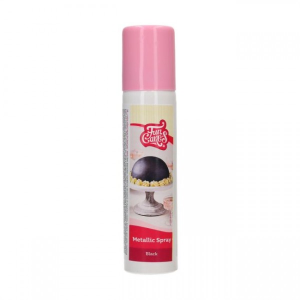 FunCakes FunColours Metallic Spray Schwarz 100ml