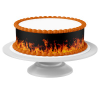 Cake Ribbon Fire - 4 Pieces á 24cmx5cm Cake Ribbon Fire - 4 Pieces á 24cmx5cm
