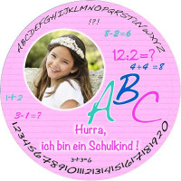 Tortenbild zur Einschulung 4 Rund Tortenbild zur Einschulung 4 Rund